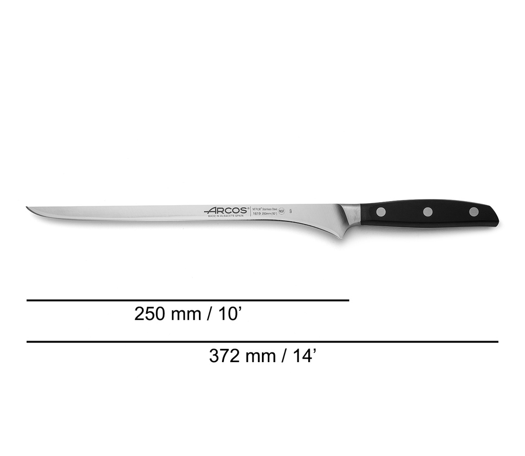 CUCHILLO JAMONERO (FLEXIBLE) 250MM SERIE MANHATTAN