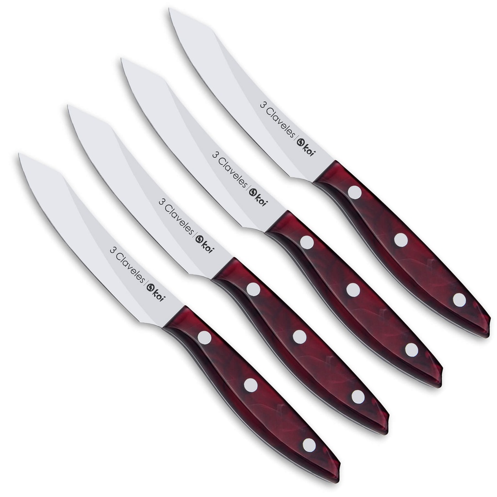 CUCHILLOS CHULETEROS SET 4 KOI
